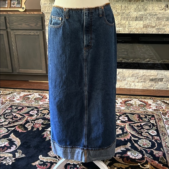Vintage Emergency exit size 11/12 Denim Maxi Skirt - Picture 1 of 8